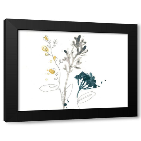 Navy Garden Inspiration I Black Modern Wood Framed Art Print with Double Matting by Vess, June Erica