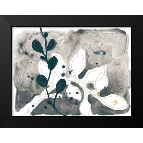 Navy Garden Inspiration V Black Modern Wood Framed Art Print by Vess, June Erica