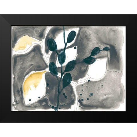 Navy Garden Inspiration VII Black Modern Wood Framed Art Print by Vess, June Erica