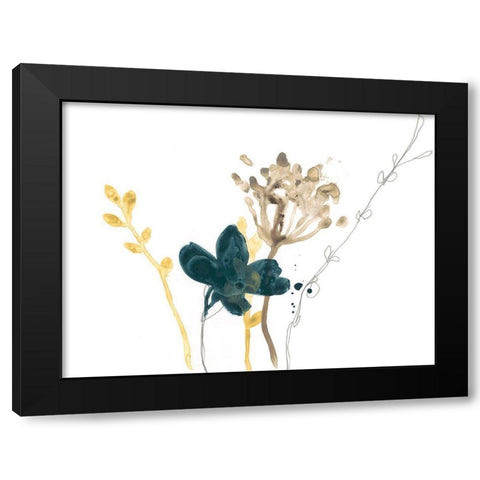Navy Garden Inspiration IX Black Modern Wood Framed Art Print with Double Matting by Vess, June Erica