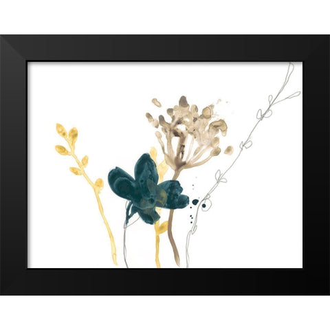 Navy Garden Inspiration IX Black Modern Wood Framed Art Print by Vess, June Erica