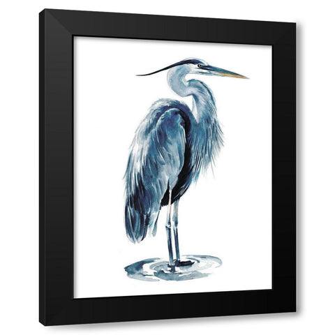 Blue Blue Heron I Black Modern Wood Framed Art Print by Parker, Jennifer Paxton