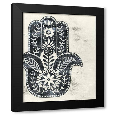 Day Hamsa I Black Modern Wood Framed Art Print with Double Matting by Popp, Grace