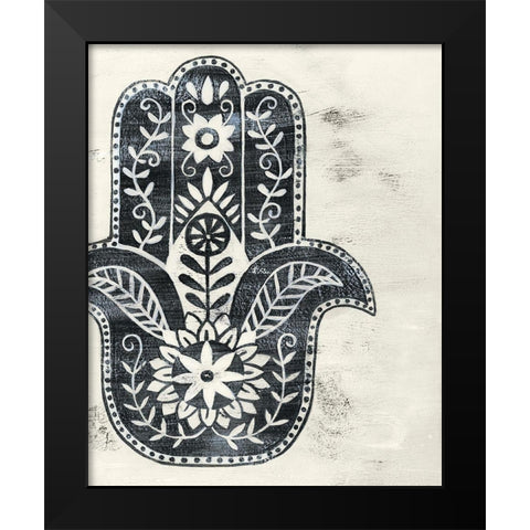 Day Hamsa I Black Modern Wood Framed Art Print by Popp, Grace