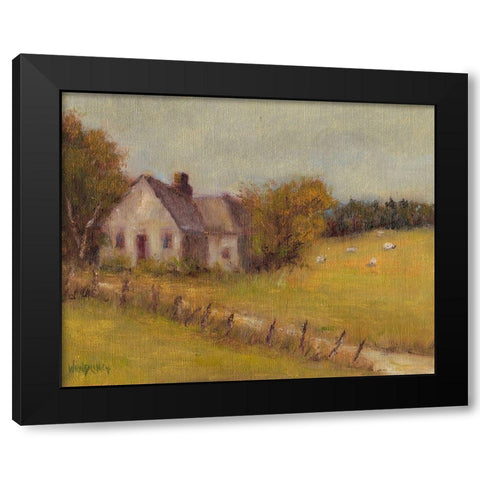 Cottage Meadow II Black Modern Wood Framed Art Print by Wendling, Marilyn