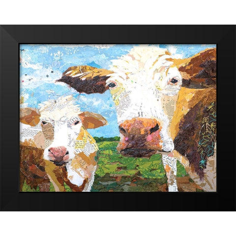 Two Muse I Black Modern Wood Framed Art Print by St. Hilaire, Elizabeth