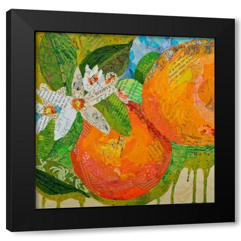 Florida Oranges Black Modern Wood Framed Art Print by St. Hilaire, Elizabeth