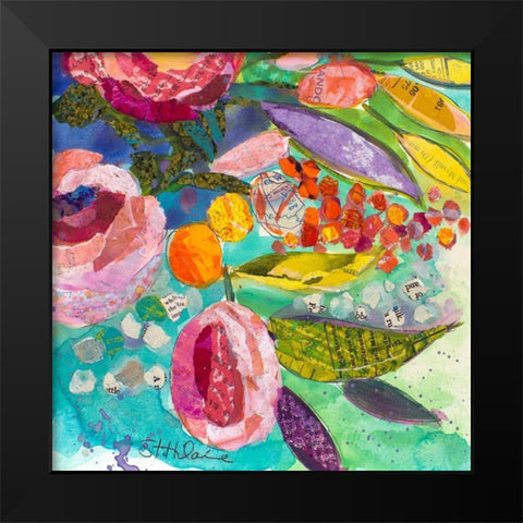 Bold Blooms III Black Modern Wood Framed Art Print by St. Hilaire, Elizabeth