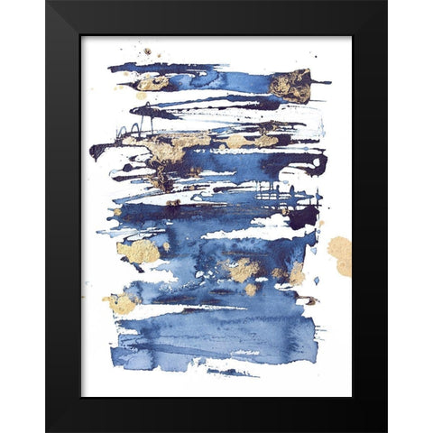 Blue Rapture II Black Modern Wood Framed Art Print by Contacessi, Julia