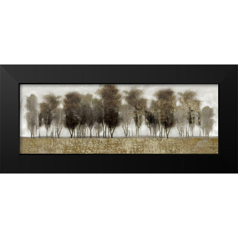 Gilded Treeline Black Modern Wood Framed Art Print by Studio W