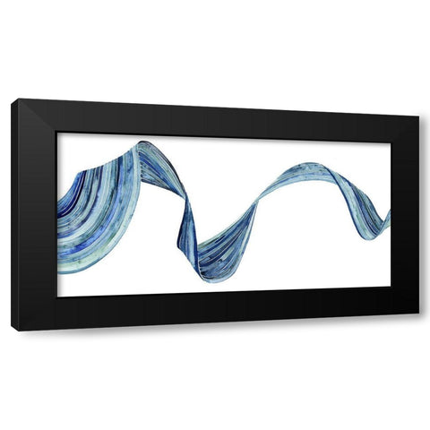 Blue Rush I Black Modern Wood Framed Art Print with Double Matting by Popp, Grace
