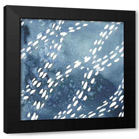 Indigo Ripple I Black Modern Wood Framed Art Print by Popp, Grace
