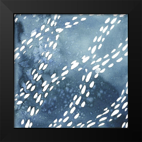 Indigo Ripple I Black Modern Wood Framed Art Print by Popp, Grace