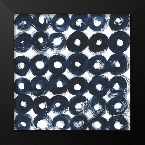 Indigo Ripple III Black Modern Wood Framed Art Print by Popp, Grace