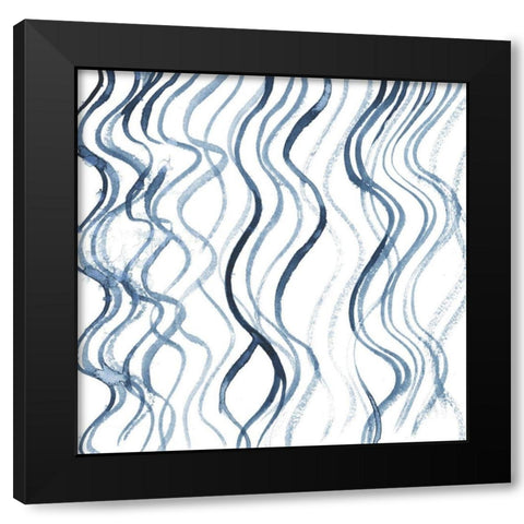 Indigo Ripple IV Black Modern Wood Framed Art Print with Double Matting by Popp, Grace