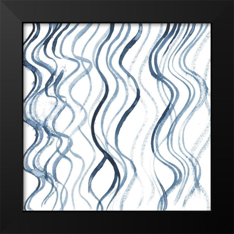 Indigo Ripple IV Black Modern Wood Framed Art Print by Popp, Grace