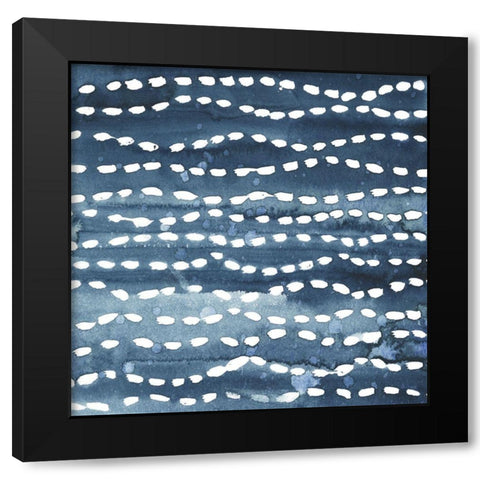 Indigo Ripple VI Black Modern Wood Framed Art Print by Popp, Grace