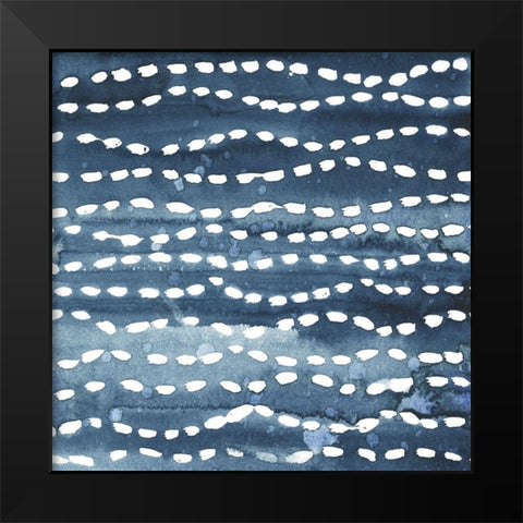 Indigo Ripple VI Black Modern Wood Framed Art Print by Popp, Grace