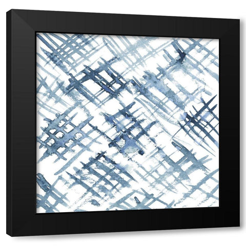 Indigo Ripple VIII Black Modern Wood Framed Art Print by Popp, Grace