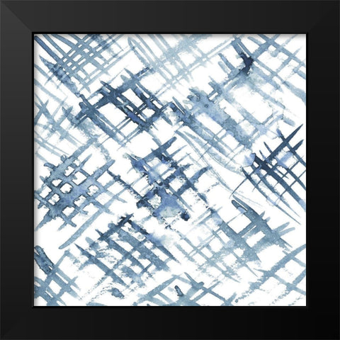 Indigo Ripple VIII Black Modern Wood Framed Art Print by Popp, Grace