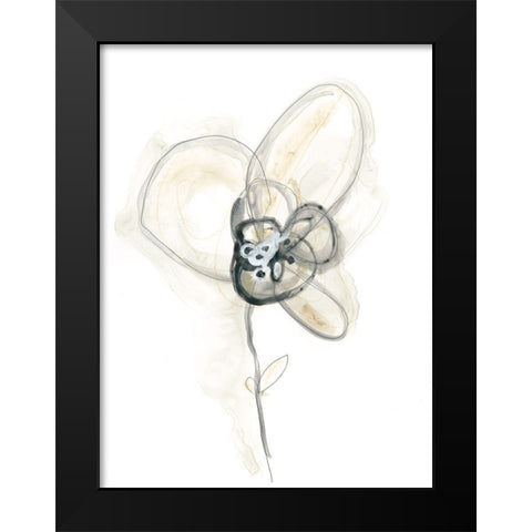 Monochrome Floral Study I Black Modern Wood Framed Art Print by Vess, June Erica