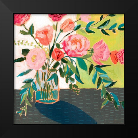 Quirky Bouquet I Black Modern Wood Framed Art Print by Borges, Victoria