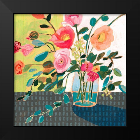 Quirky Bouquet II Black Modern Wood Framed Art Print by Borges, Victoria