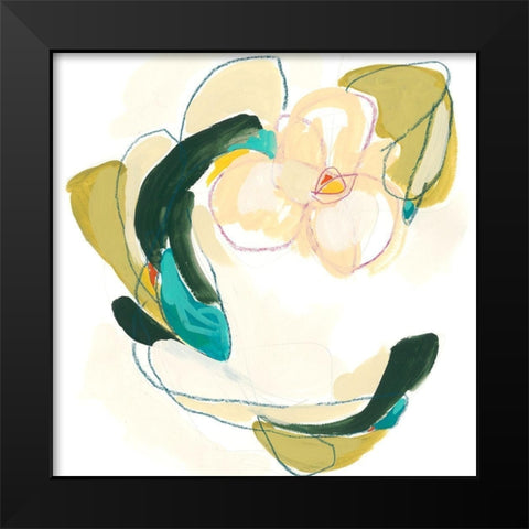 Abstract Orchid I Black Modern Wood Framed Art Print by Vess, June Erica