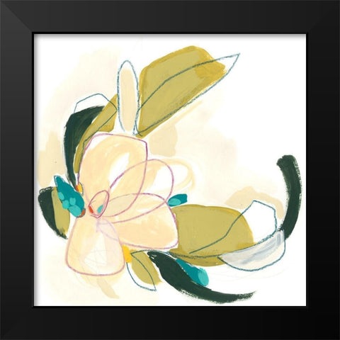 Abstract Orchid III Black Modern Wood Framed Art Print by Vess, June Erica