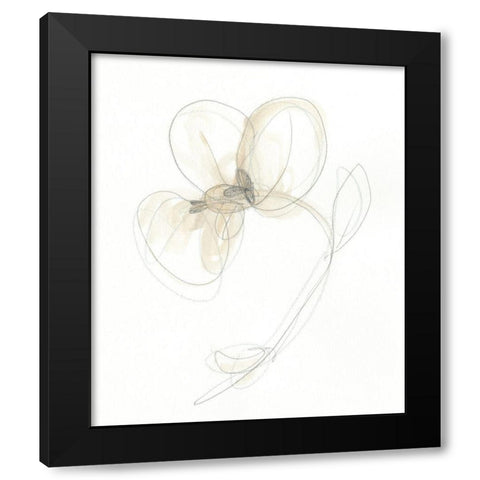 Garden Gestures I Black Modern Wood Framed Art Print by Vess, June Erica