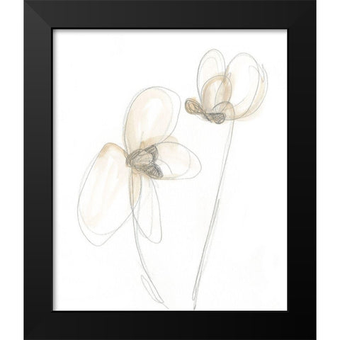 Garden Gestures VI Black Modern Wood Framed Art Print by Vess, June Erica