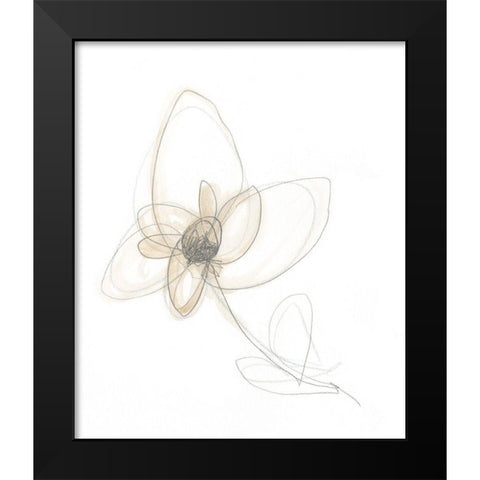 Garden Gestures IX Black Modern Wood Framed Art Print by Vess, June Erica