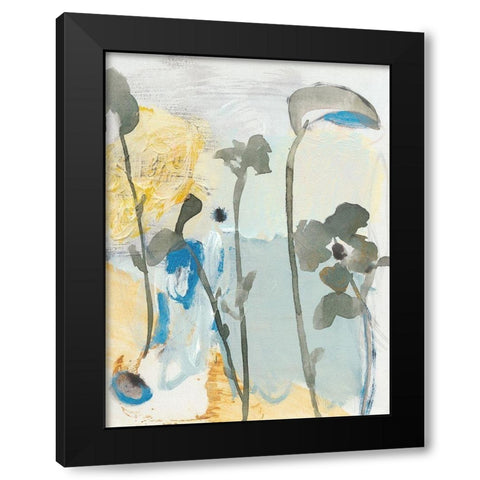 Moody Floral I Black Modern Wood Framed Art Print with Double Matting by Fuchs, Jodi