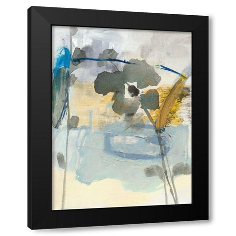 Moody Floral II Black Modern Wood Framed Art Print with Double Matting by Fuchs, Jodi
