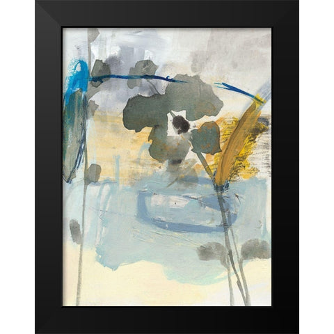 Moody Floral II Black Modern Wood Framed Art Print by Fuchs, Jodi
