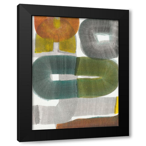 Geode Abstraction I Black Modern Wood Framed Art Print by Fuchs, Jodi