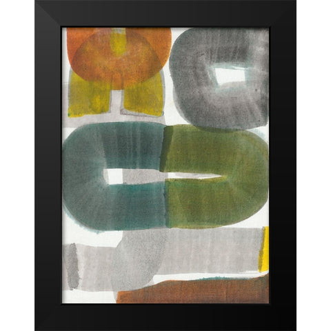 Geode Abstraction I Black Modern Wood Framed Art Print by Fuchs, Jodi