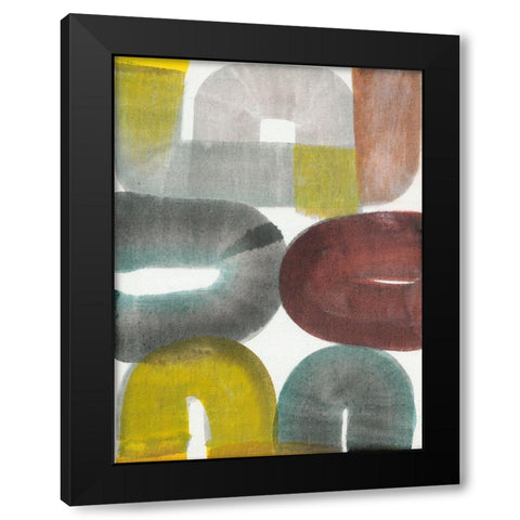 Geode Abstraction II Black Modern Wood Framed Art Print with Double Matting by Fuchs, Jodi
