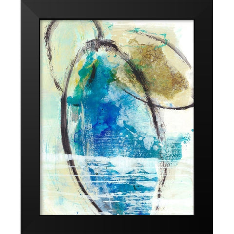 Elliptical Abstract II Black Modern Wood Framed Art Print by Fuchs, Jodi