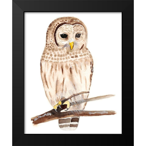 Hoo Dis III Black Modern Wood Framed Art Print by Ludwig, Alicia