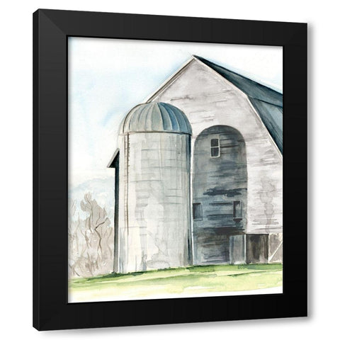 Weathered Barn I Black Modern Wood Framed Art Print with Double Matting by Parker, Jennifer Paxton