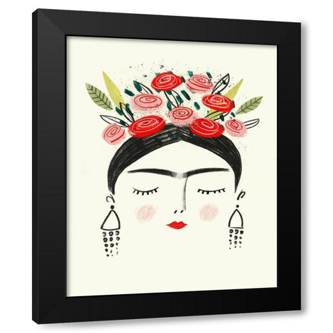 Fridas Dreams I Black Modern Wood Framed Art Print with Double Matting by Borges, Victoria