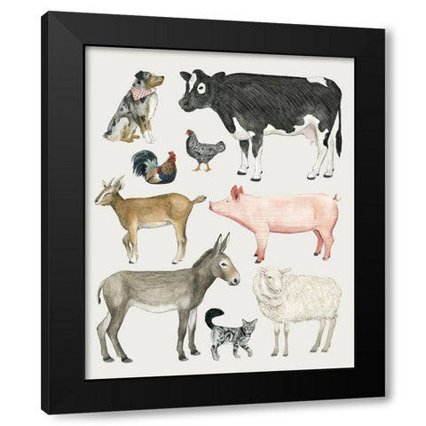 Farmland Family III Black Modern Wood Framed Art Print by Popp, Grace