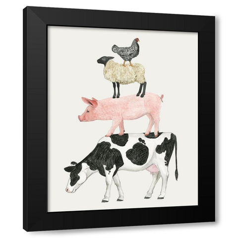 Farmland Family VI Black Modern Wood Framed Art Print by Popp, Grace