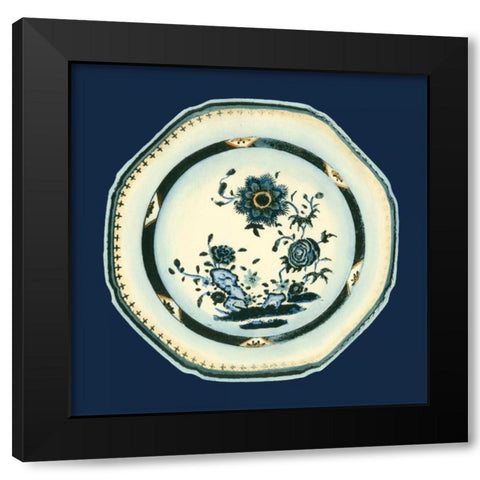 Porcelain Plate II Black Modern Wood Framed Art Print by Vision Studio