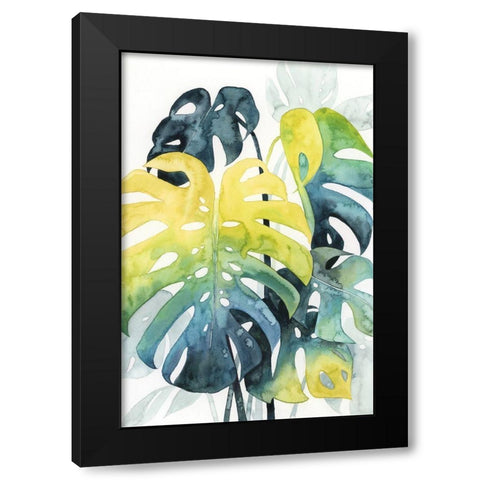 Sunset Palm Composition I Black Modern Wood Framed Art Print with Double Matting by Popp, Grace