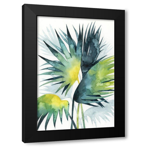 Sunset Palm Composition IV Black Modern Wood Framed Art Print with Double Matting by Popp, Grace