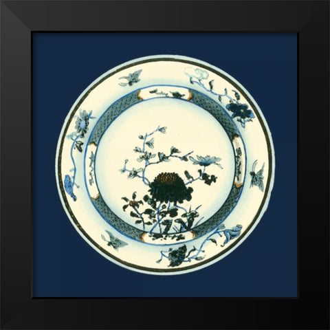 Porcelain Plate III Black Modern Wood Framed Art Print by Vision Studio