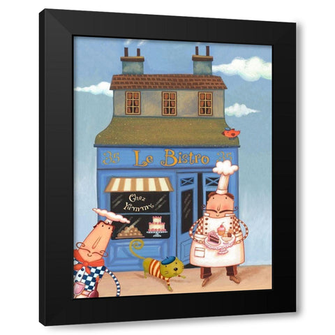 Cafe Chef I Black Modern Wood Framed Art Print by Eisner, Viv