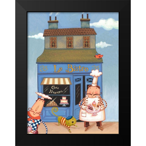 Cafe Chef I Black Modern Wood Framed Art Print by Eisner, Viv